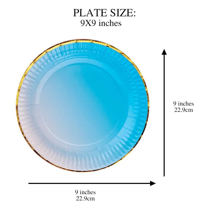 Ottin 60-Count Ombre Rainbow Paper Plates 9-Inch, 5 Mixed Colors Assorted Disposable Plates for Birthday, Wedding, Halloween, Thanksgiving, Christmas, New Year, and Holiday Parties - Image 3